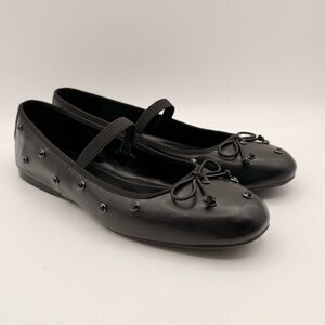 Bandolino bnPRITY3 Black Studded Mary Jane Ballet Flats Women’s Size 11M